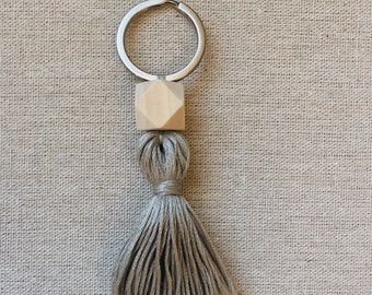mala tassel tassel pendant gray tassel with cap dangle tassel jewelry tassels large tassel N31 keychain tassel Light grey tassel
