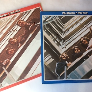 The Beatles-1962-1966/1967-1970 Lote dos 2 melhores álbuns duplos de discos de vinil originais dos Beatles Imprensa dos EUA