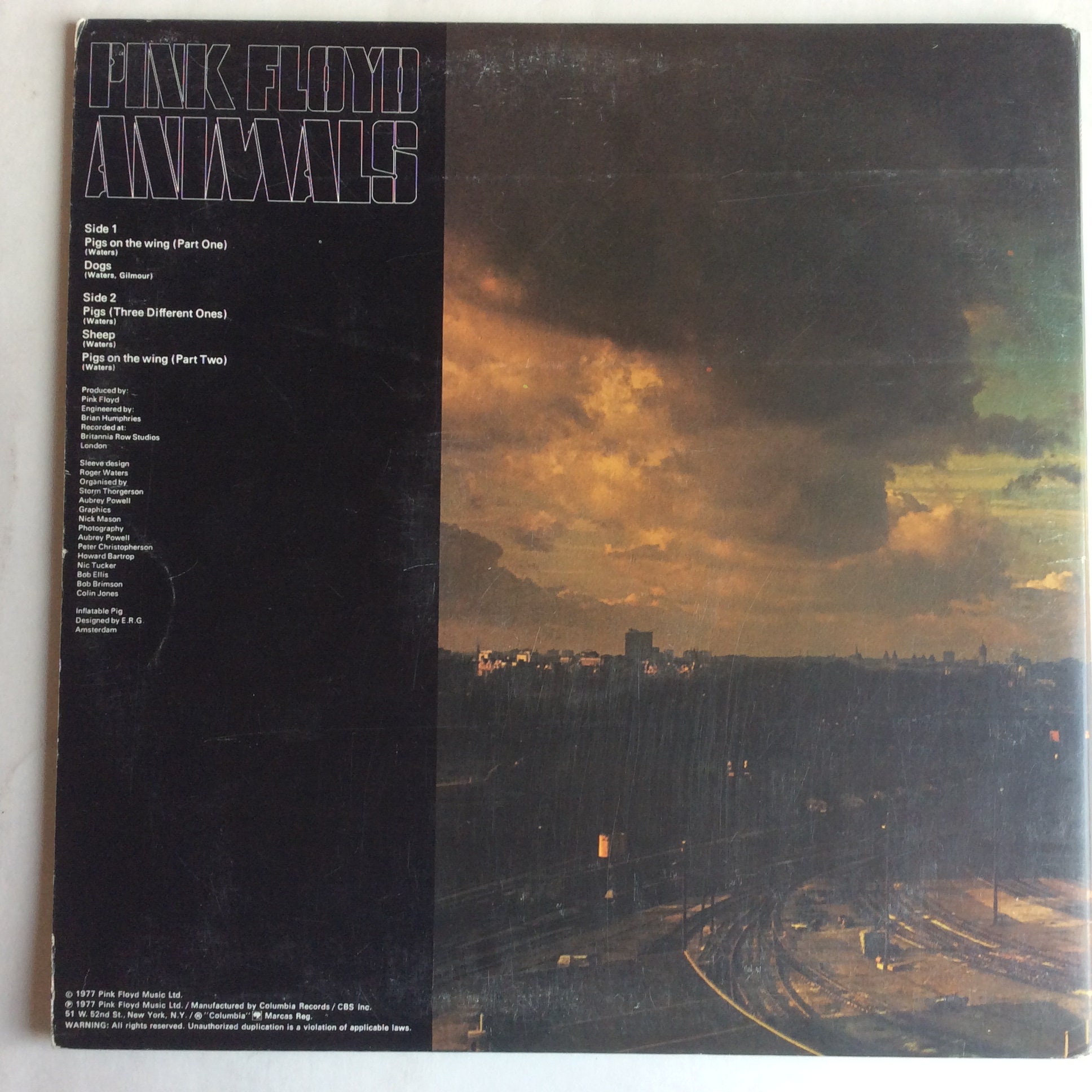 Pink Floyd-animals-vinyl Record-album-lp-columbia Jc-34474