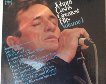 Johnny Cash Lp Greatest Hits Volume 1 Columbia CS 9478 2-eye 1967 Stereo