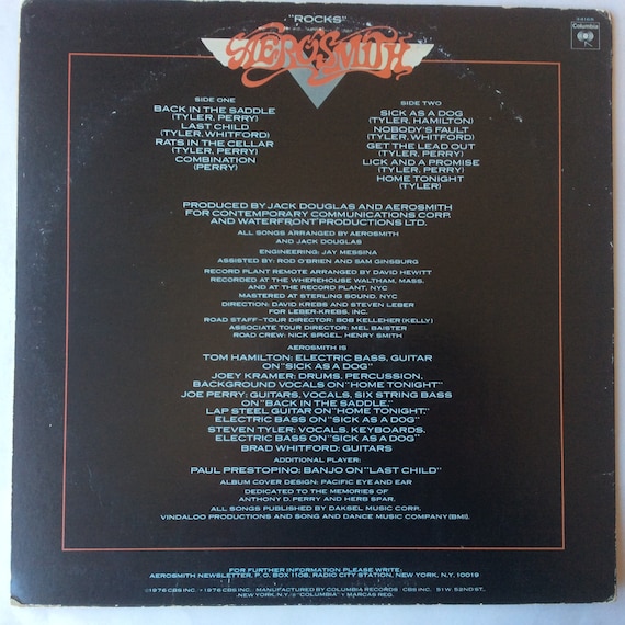 Aerosmith Rocks サイン入りレコード 60f93e632f81a8cab99859d7b2c06f