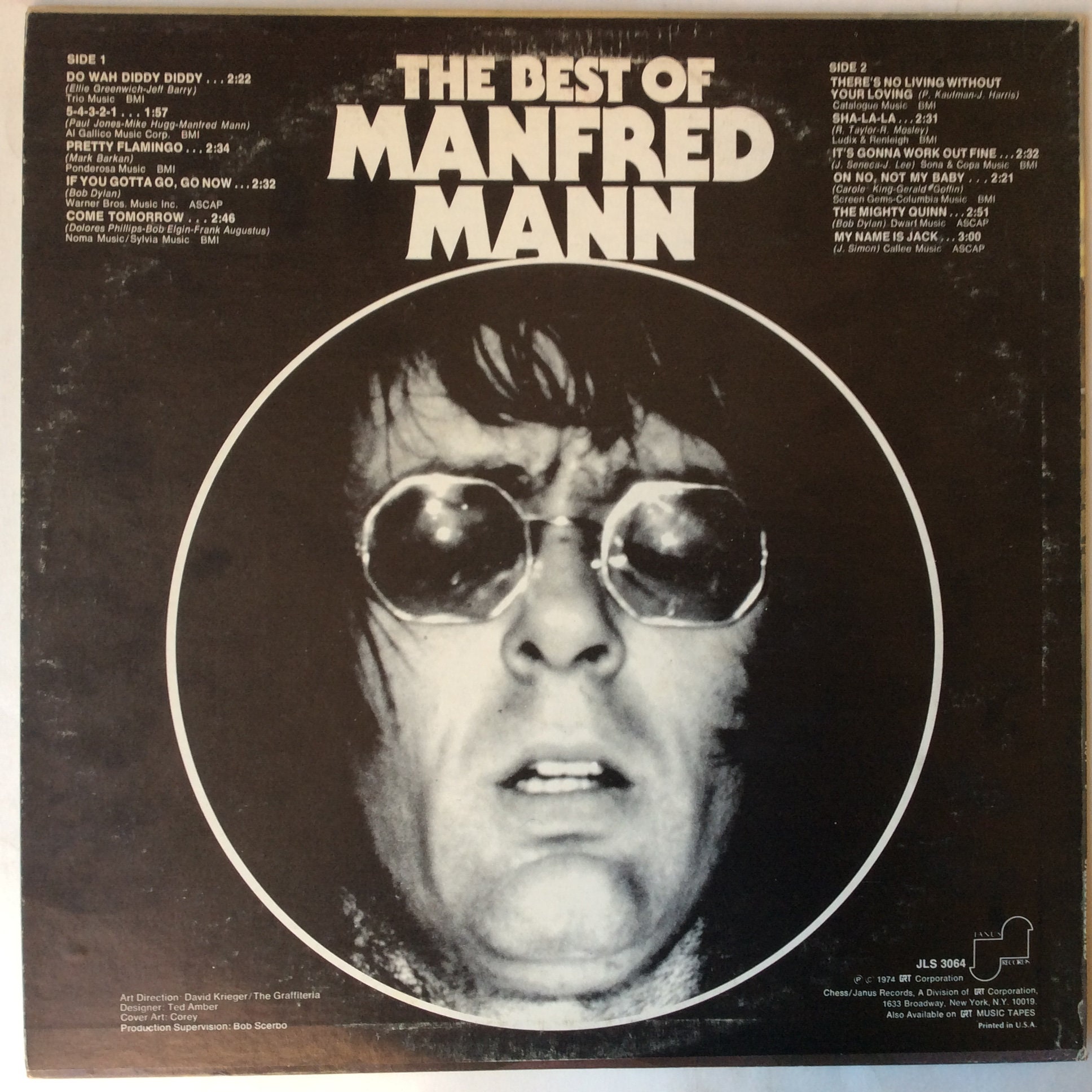 The Best of Manfred Mann / 1974 US Original LP/ Janus JLS