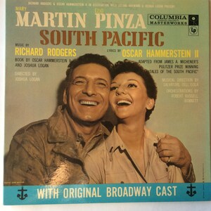 South Pacific Original Broadway Cast (Musical) 1962 Original LP Columbia Masterworks OL-4180-6 eye-early press