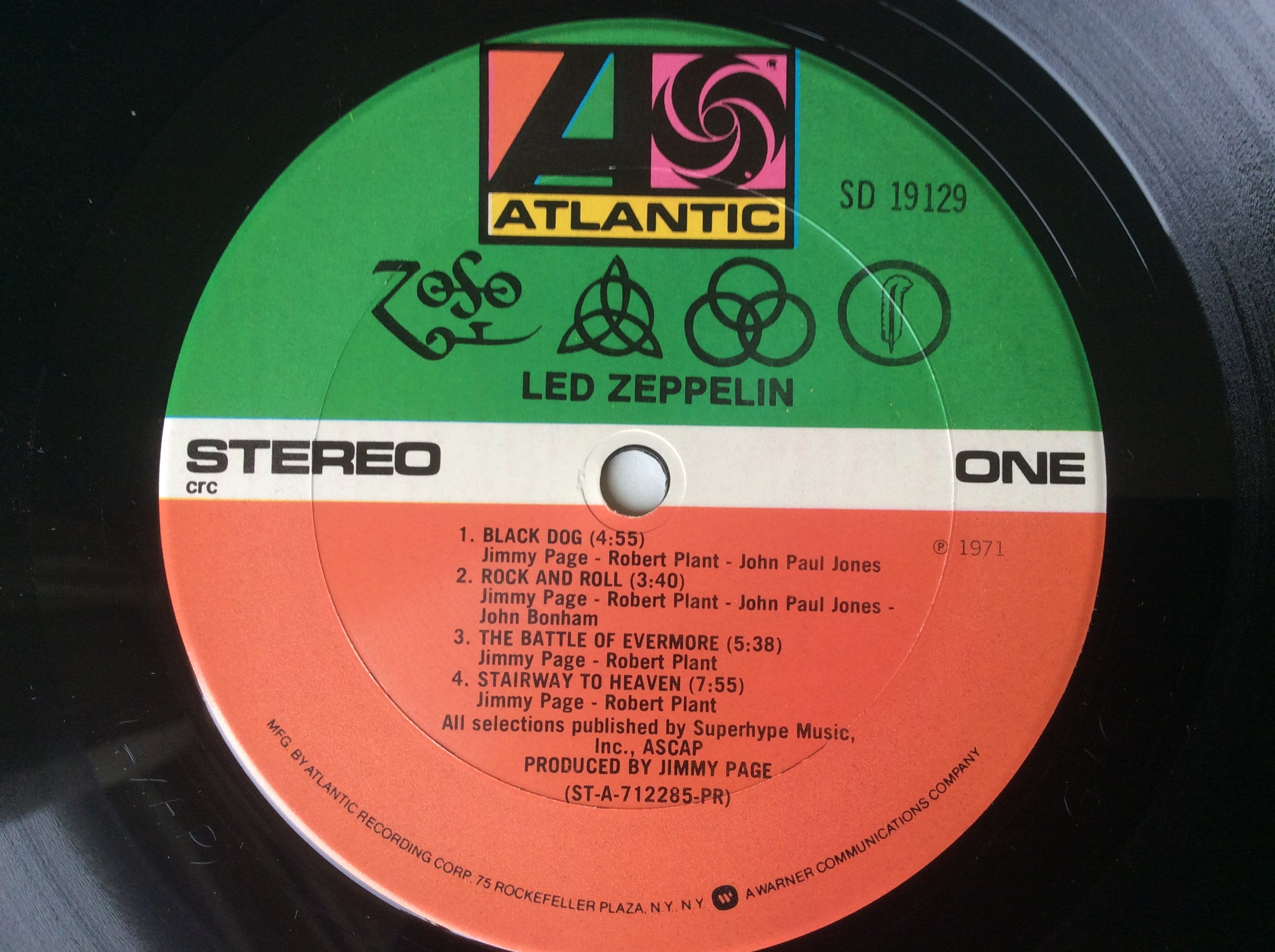 Led Zeppelin-iv-zoso-us Atlantic-sd-19129-album-vinyl-record- LP