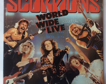 Klaus Meine Rudolf Schenker signed Scorpions World Wide Live album COA proof star autographed Klaus Meine Rudolf Schenker signed Scorpions World Wide Live album COA proof star autographed