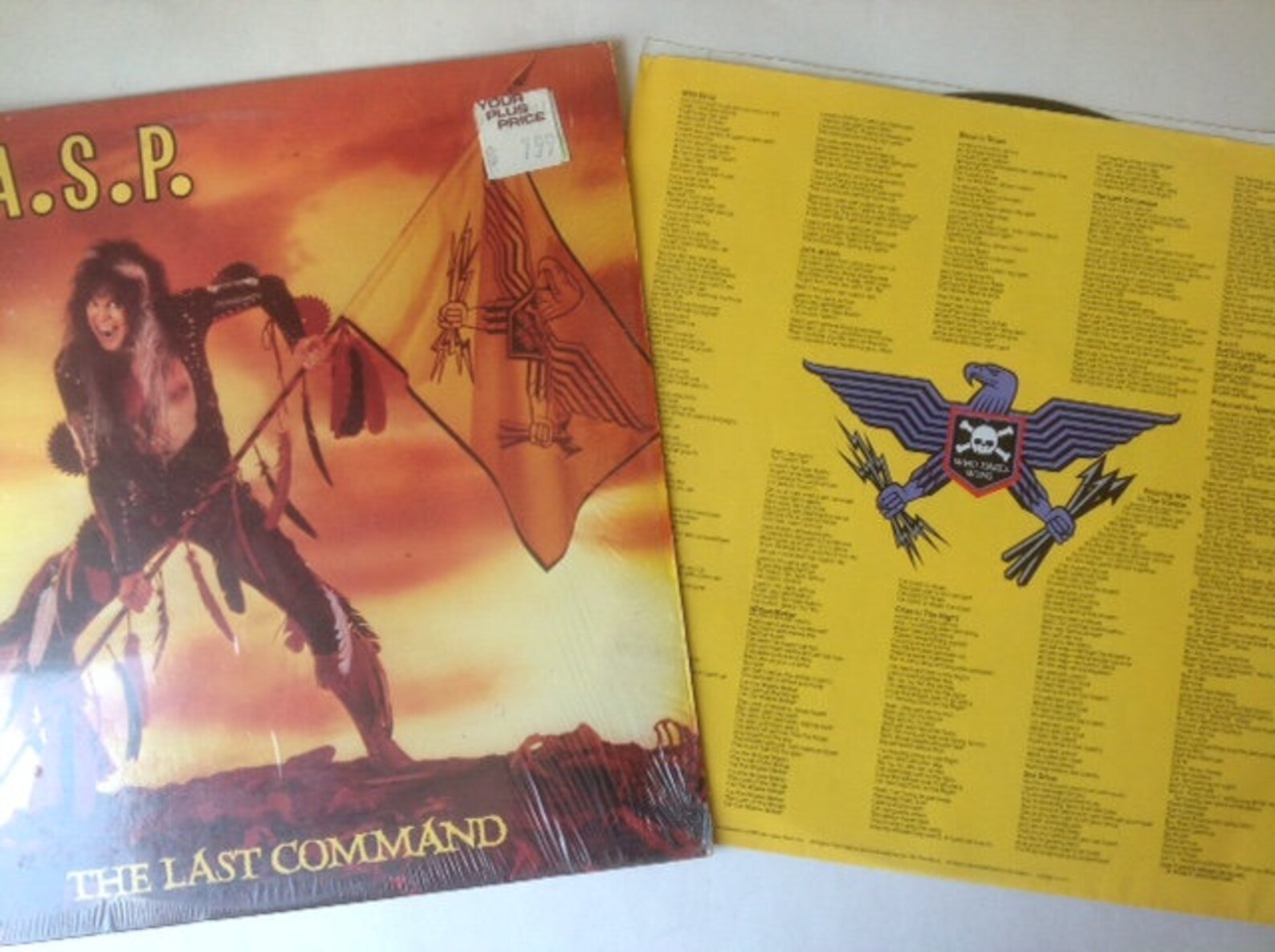 W a s p the last command lp 1985 capitol records st12435 wasp heavy