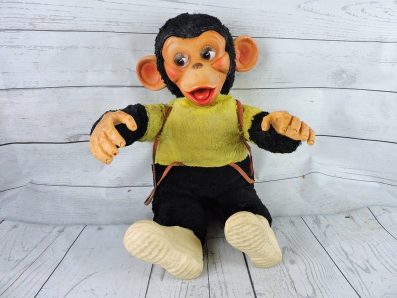 Vintage Rubber Face Monkey Mr Bim Zippy Zip Plush 18 | Etsy