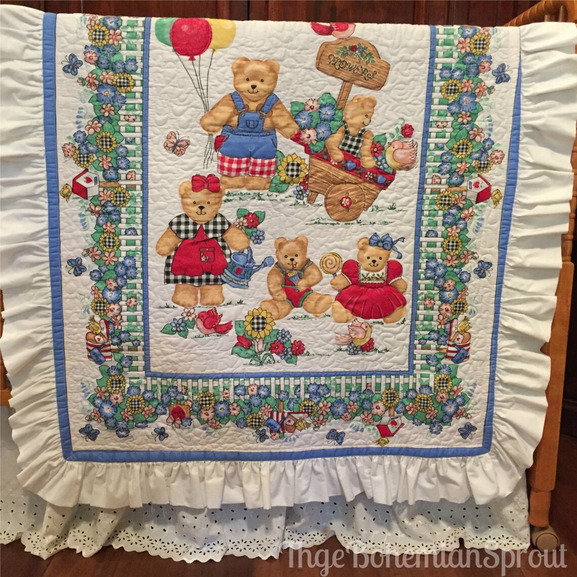 Vintage Baby Quilt Teddy Bears Baby Bedding Crib Bedding - Etsy