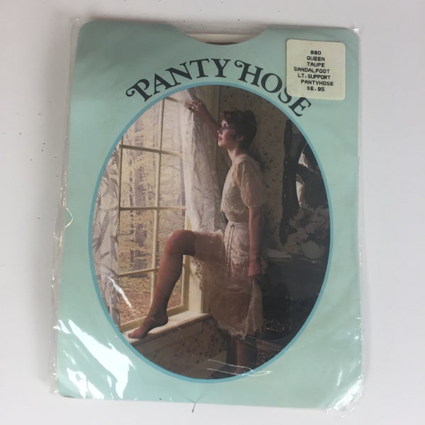Vintage Pantyhose Queen Sandalfoot Lt. Support Stockings New Old Stock