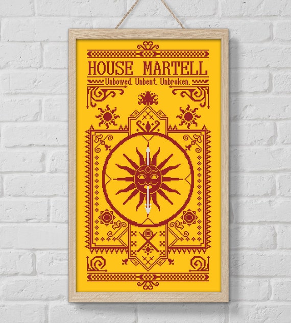 Geometric cross stitch pattern Game of Thrones cross stitch pattern Instant Download #P019 House Martell BUY 2 GET 1 FREE