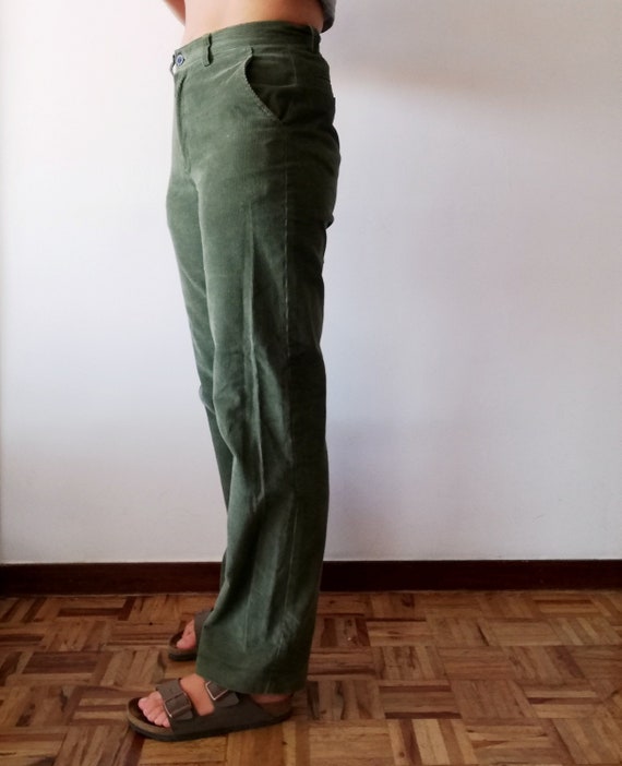 green corduroy jeans