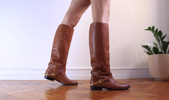 Bottes Montantes Pour Femme, Tendance, Confortables, à Talon Bloc épais, Bout Rond, à Enfiler, Bottes D'équitation Souples En Daim, Za Noir, 5
