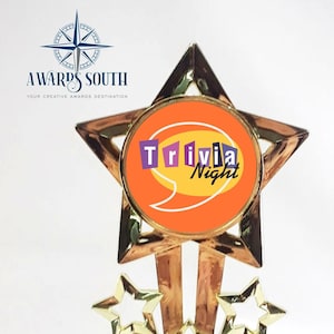 Trivia Night Trophy – Personalized Game Award, Family Fun Prize