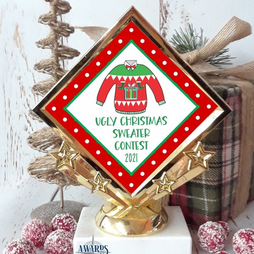 ugly christmas sweater trophy