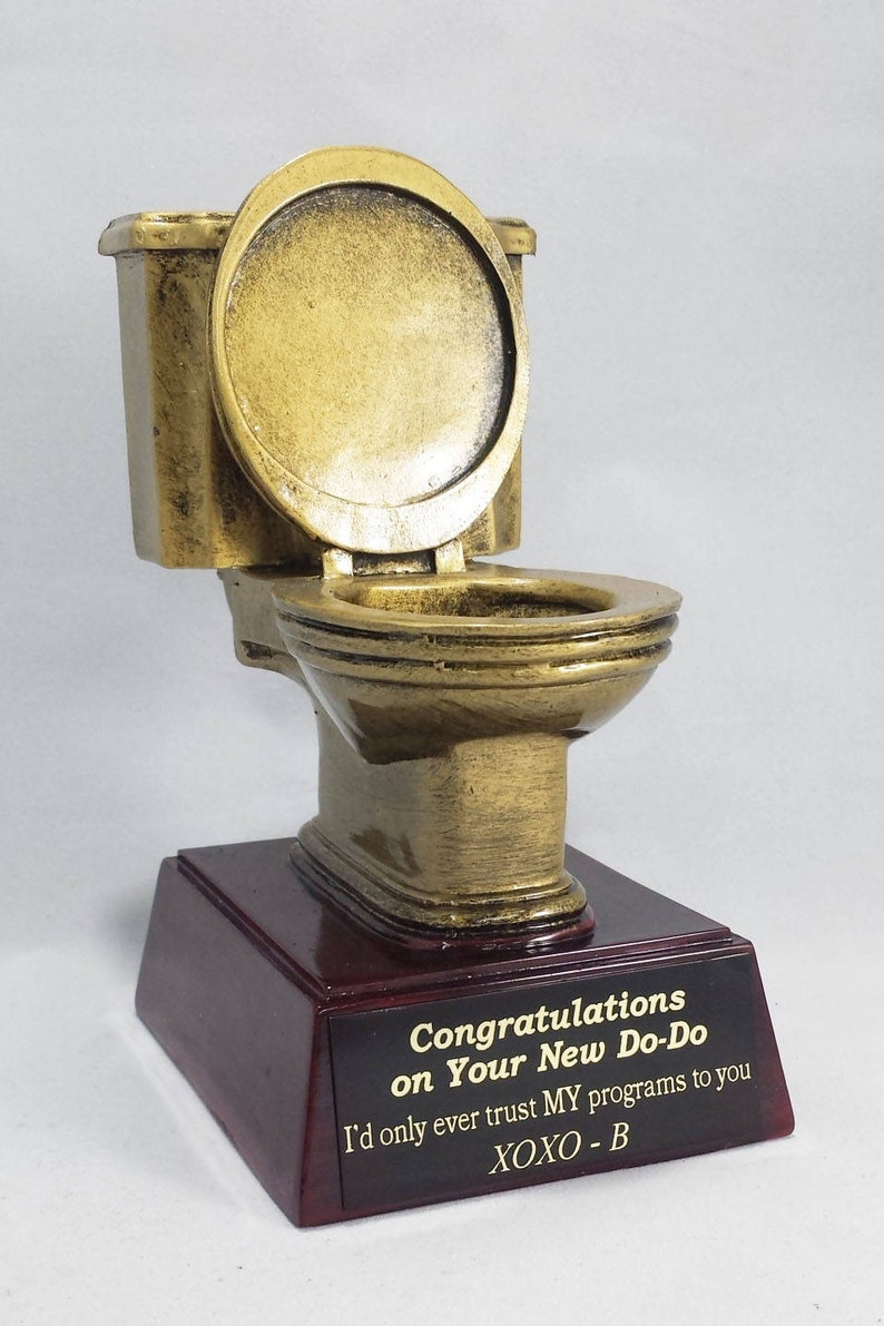 Golden Toilet Resin Award Toilet Trophy Free | Etsy