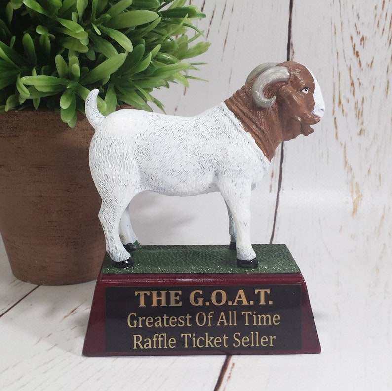 Color Goat Resin Award Goat Contest Trophy Greatest of All Etsy