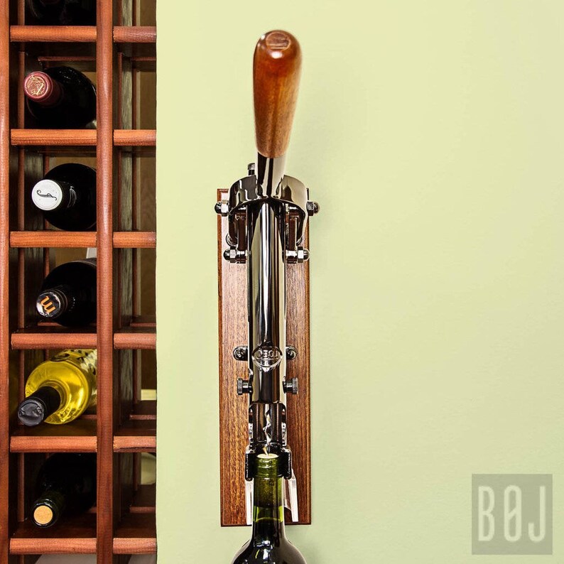 Professional Wallmounted Wine Opener Corkscrew With Wood Etsy