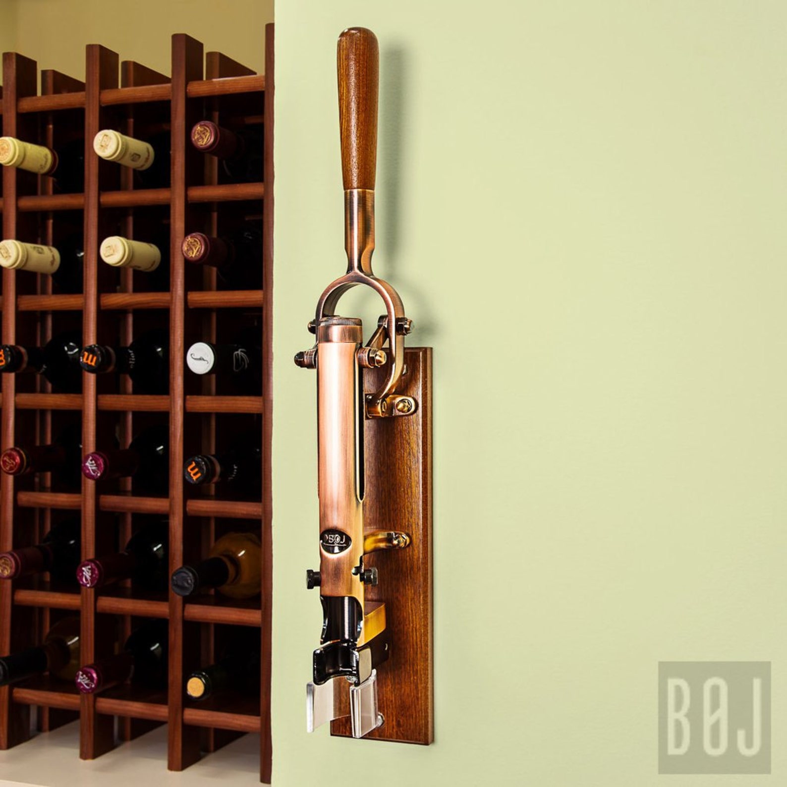 Professional Wallmounted Wine Opener Corkscrew With Wood Etsy