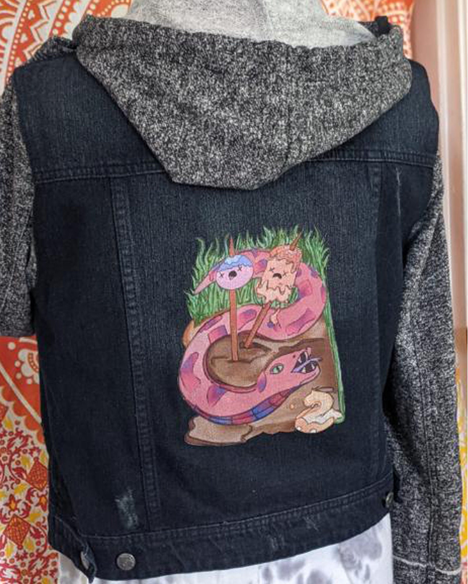 Dark Denim Adventure Time Marceline Inspired Jacket Etsy