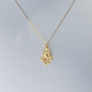 Vermeil Hamsa hand necklace