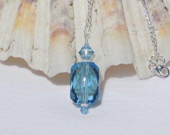 Swarovski crystal pendant on a sterling silver chain