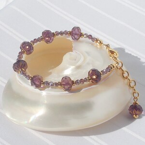 Amethyst Czech glass bracelet