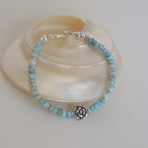 Larimar and sterling silver bracelet