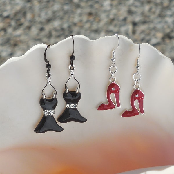 Red Dress Earring Etsy