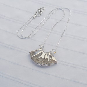 Swarovski silver shade crystal necklace