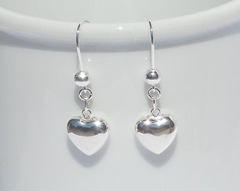 Sterling silver heart earrings