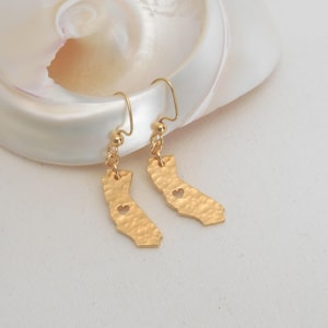 Gold plated California gold rush earrings