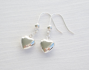 Sterling silver heart earrings