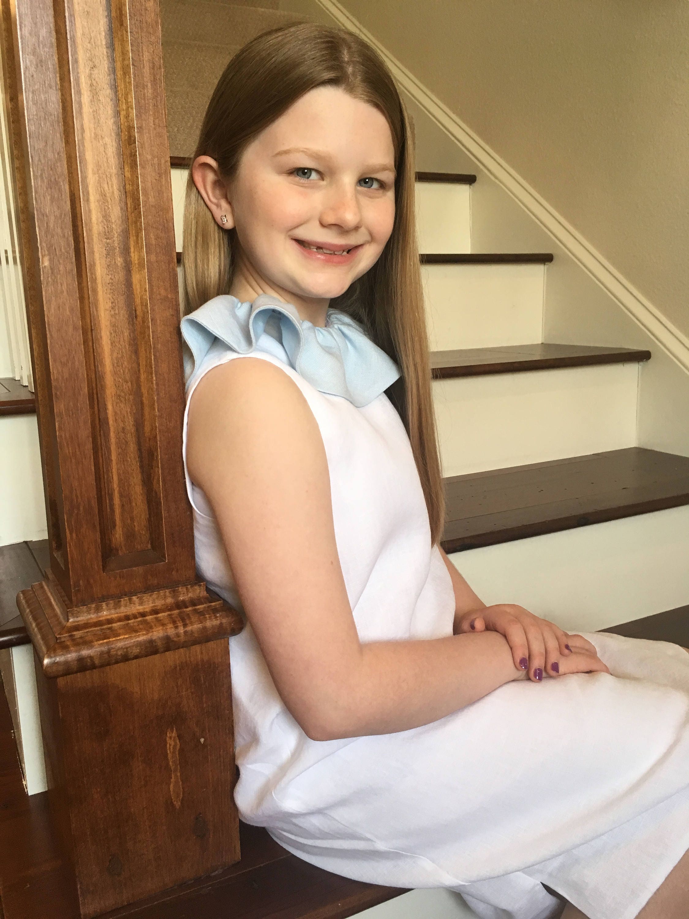 Teenage girl deals church dresses