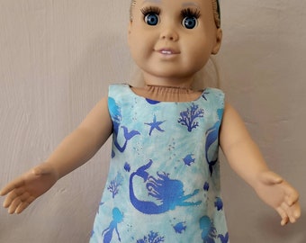 18"Doll Dress, Mermaid Doll Dress, Fits 18" Doll Dress, Doll Clothes, 18" Doll Clothing,