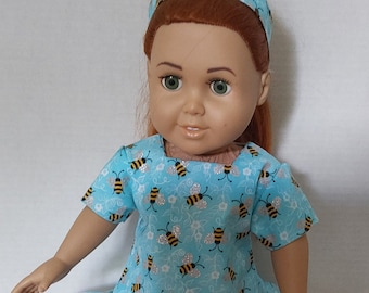 18" Doll Outfit, Bee Shirt and Black Leggins fits 18" Dolls, 18" Doll Clothes