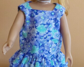 14" Doll Dress, Purple Flower Doll Dress, 14" Doll Clothes, Doll Dress