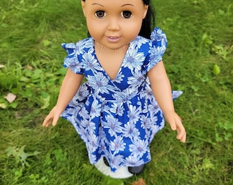 American Girl Doll Dress, 18" Doll Dress, Flower Sundress, AG Doll Dress, Flower Doll Dress, Doll Dress, 18" Doll Clothes,  AG Doll Clothes