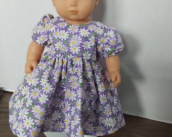 Bitty Baby Doll Dress, 15" Doll  Dress, AG Doll Dress, Flower Doll  Dress, 15" Doll Clothes, American Girl Doll Clothes, Bitty Baby Dress