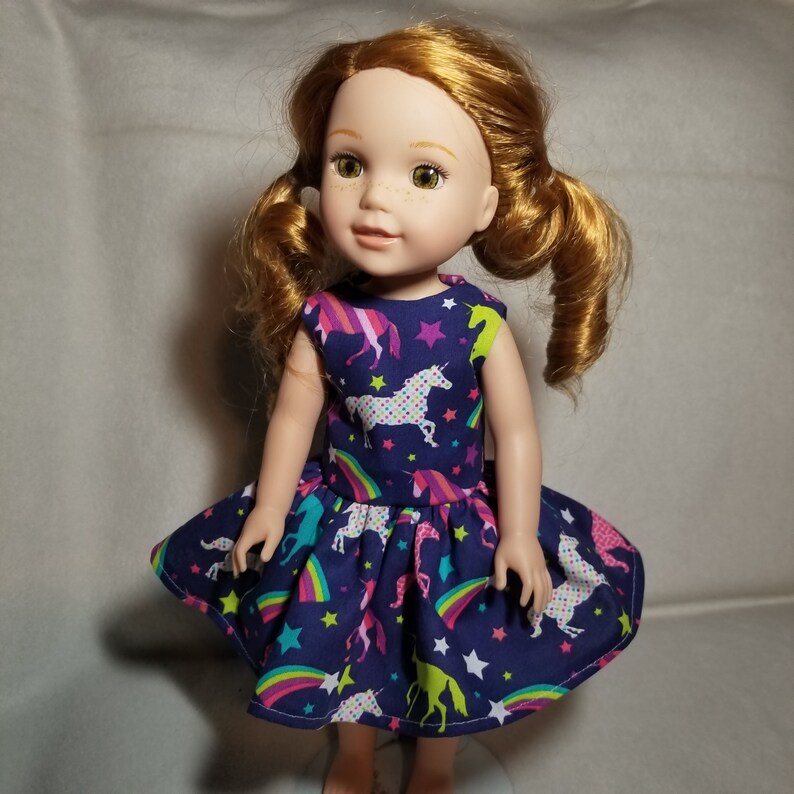 Wellie Wisher Doll Dress AG Doll Dress Unicorn Doll Dress - Etsy