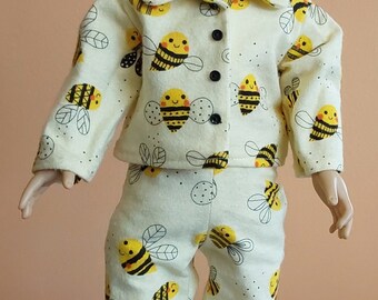 18" Doll  Pajamas, AG Doll Pajamas, Bee Doll  PJ's, 18" Doll Clothes, American Girl Doll Clothes, New Handmade Doll PJ's