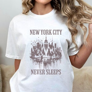 Koszula New York City, koszulka New York, prezent dla miłośnika NYC, pamiątki z podróży po Nowym Jorku, koszulka Newyork, prezent z NYC, koszulka New Yorker East Cost