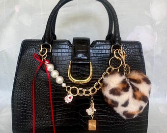 Bag Charmed Chain, Handbag Jewelry, Purse Decor,One Of A Kind Keychain,