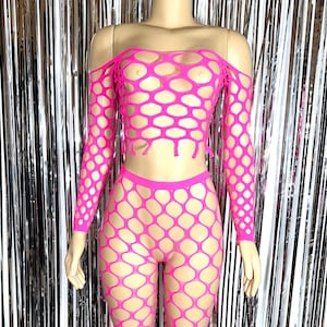 EXOTIC DANCEWEAR, Fishnet Pants Set, Stripper Clothes, Club Wear, Rave Wear, Pole Dancer, Bottle Girls