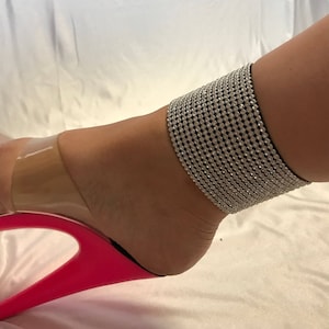 EXOTIC DANCEWEAR, Set of 2 rhinestone anklets, Stripper outfits, Stripper clothes