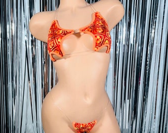 READY TO SHIP-Fishline Star Bikini-Exotic dancewear-Stripper outfits-Stripper clothes-Pole Dance Outfit