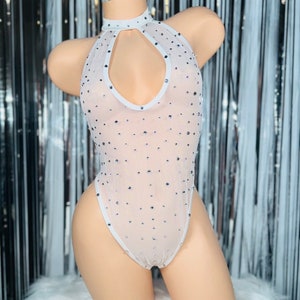 EXOTIC DANCEWEAR, Mesh halter top one piece, Stripper outfits, Stripper clothes, Pole Dancewear