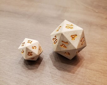 Extra Large Concrete D20 - Chonky, Chunky Single Dice.