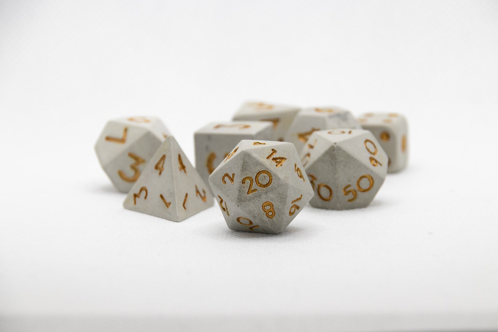 Concrete D&D Dice Individual Dice Etsy