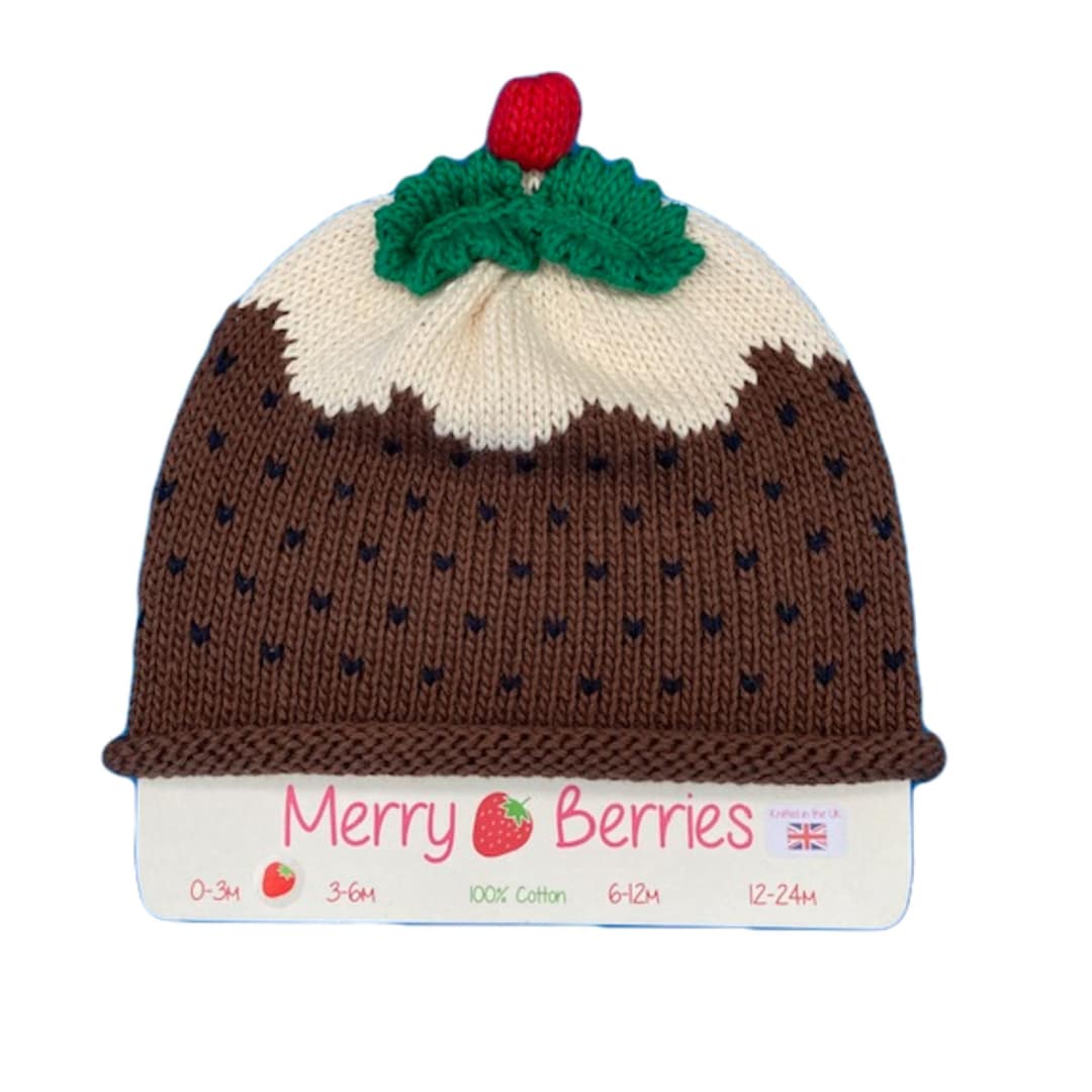 Jolly Christmas Pudding/plum Pudding Knitted Baby Hat on Etsy Etsy