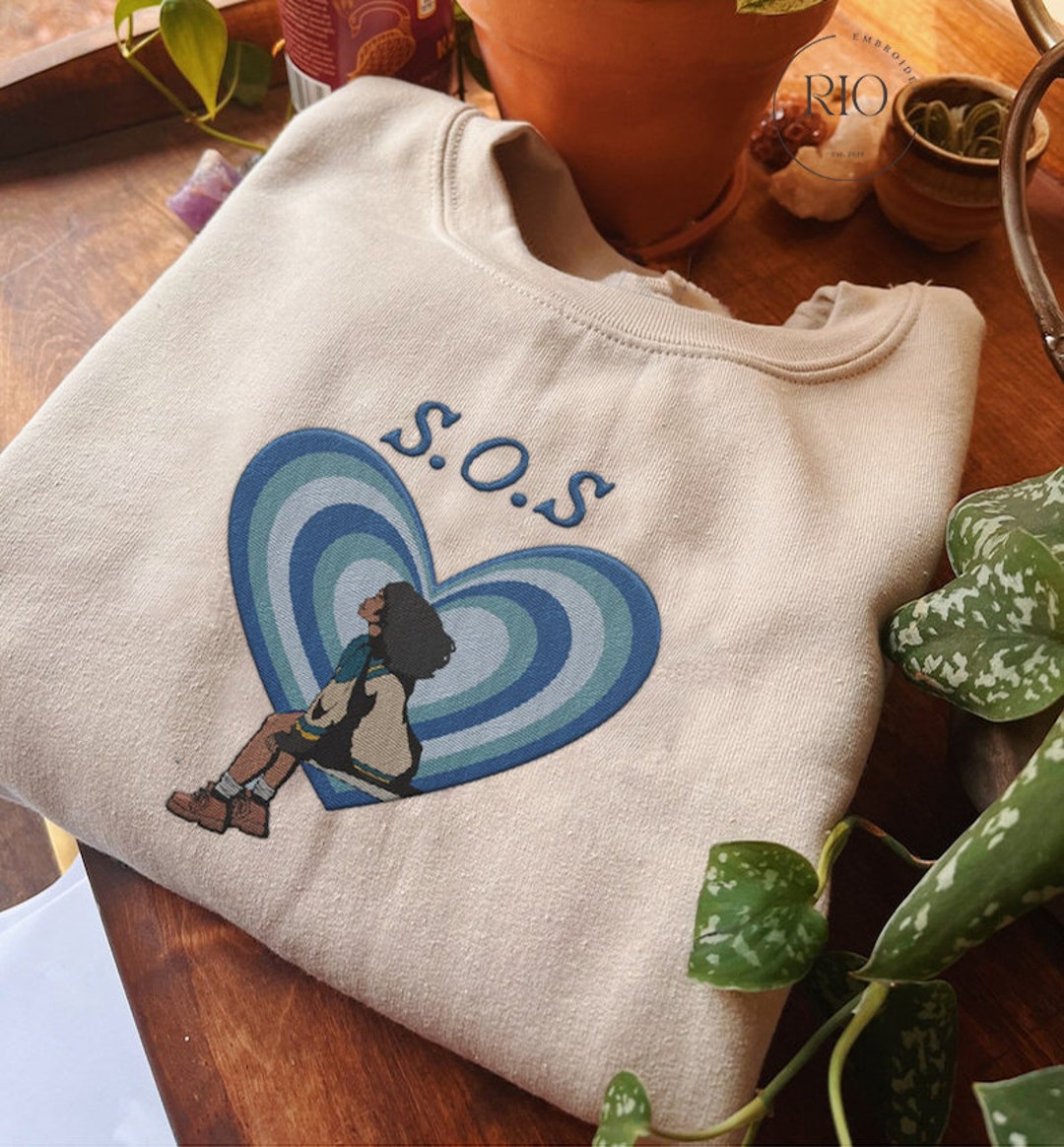 Sza SOS Embroidered Sweatshirt Sza SOS Tour 2023 Sweater Etsy
